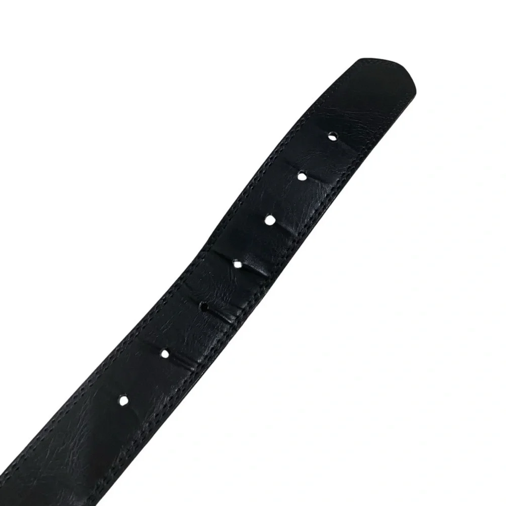 DVS Reversible Black Brown Bonded Leather Belt Sz 38 Skate